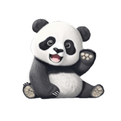 Fluffy Cute Panda 1