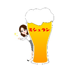 Beer lover sticker in Kumamoto!