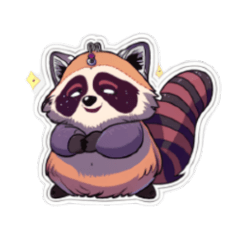 Fluffy Cute raccoon 1