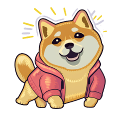 Cute Shiba Inu Common Phrases Stickers