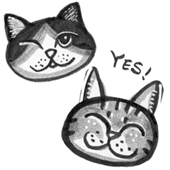 Cat Faces With Expression Letters