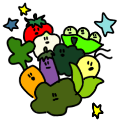 挨拶する野菜たち