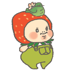 Strawberry boy sticker