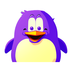 penguin purple