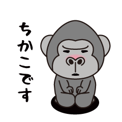 Interesting sticker gorilla(Chikako)