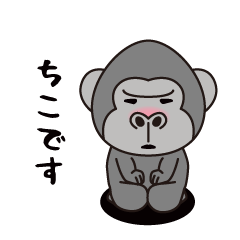 Interesting sticker gorilla(Chiko)