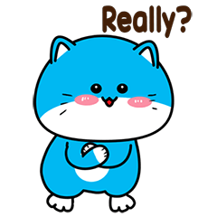 Chubby blue cat