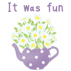Cute flower stickers2(English)