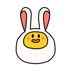 The funny face rabbit [ white ]