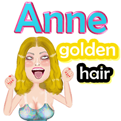 Anne - golden hair - Big sticker