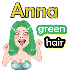 Anna - green hair - Big Sticker