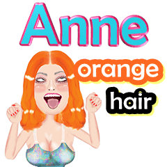 Anne - orange hair - Big sticker