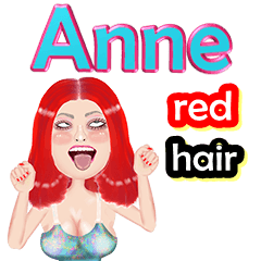 Anne - red hair - Big sticker