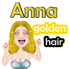 Anna - golden hair - Big Sticker