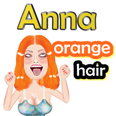 Anna - orange hair - Big Sticker