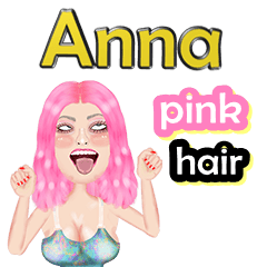 Anna - pink hair - Big Sticker