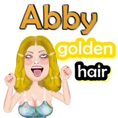 Abby - golden hair - Big sticker