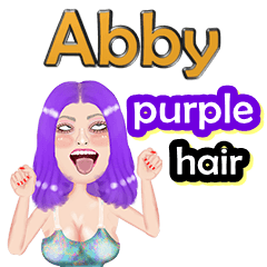 Abby - purple hair - Big sticker