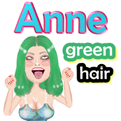 Anne - green hair - Big sticker