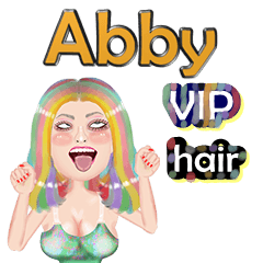 Abby - VIP hair - Big sticker