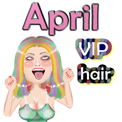 April - VIP hair - Big sticker