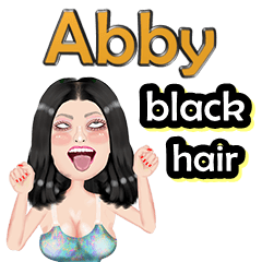 Abby - black hair - Big sticker