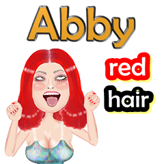 Abby - red hair - Big sticker