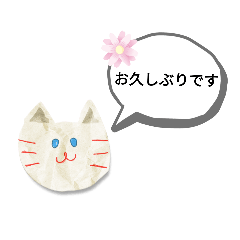 白猫スタンプ(=^・^=) White cat
