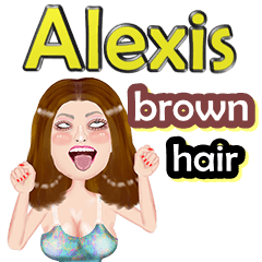 Alexis - brown hair - Big sticker