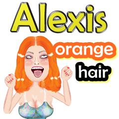 Alexis - orange hair - Big sticker