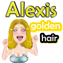 Alexis - golden hair - Big sticker