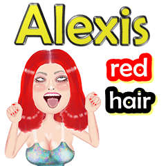 Alexis - red hair - Big sticker