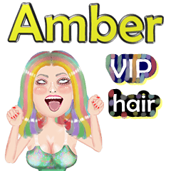 Amber - VIP hair - Big sticker