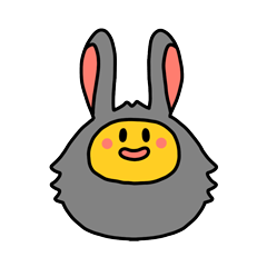 The funny face rabbit [ gray ]