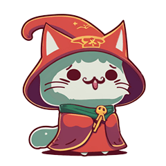 red hat magic cat