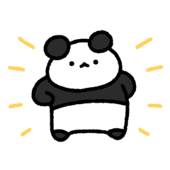 cute panda move sticker