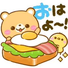 bear sticker kumachan