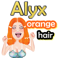 Alyx - orange hair - Big sticker