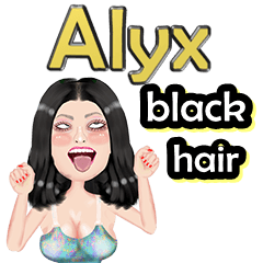 Alyx - black hair - Big sticker