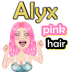 Alyx - pink hair - Big sticker