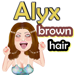 Alyx - brown hair - Big sticker