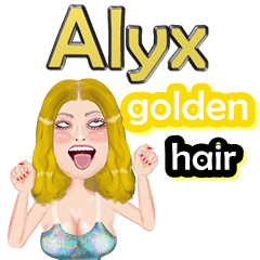 Alyx - golden hair - Big sticker