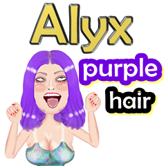 Alyx - purple hair - Big sticker