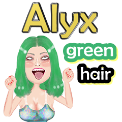 Alyx - green hair - Big sticker