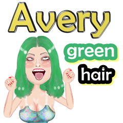 Avery - green hair - Big sticker