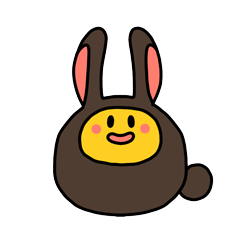 The funny face rabbit [ black ]