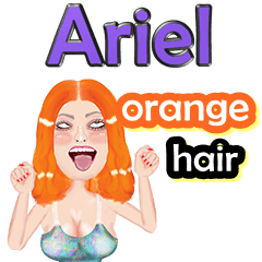 Ariel - orange hair - Big sticker