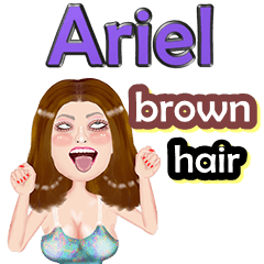 Ariel - brown hair - Big sticker