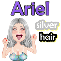 Ariel - silver hair - Big sticker