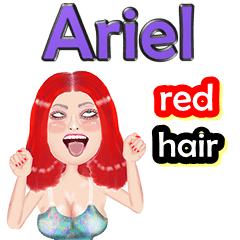 Ariel - red hair - Big sticker